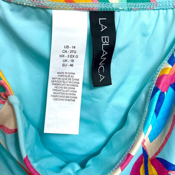 La Blanca Island Goddess Side Shirred Hipster Bottom in Floral Print 14 - Picture 6 of 9